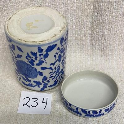 Porcelain Blue and White Canister