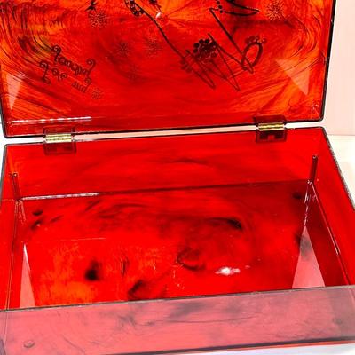 Tortoise Lucite Jewelry Box