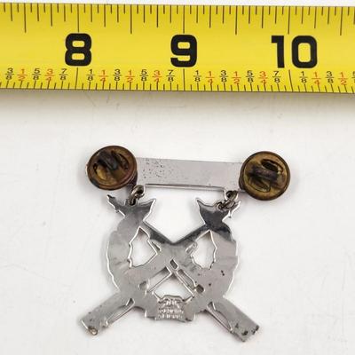STERLING SILVER MILITARY RIFLE EXPERT PIN