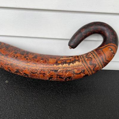 Carved Native American Gourd Art Musical Instrument