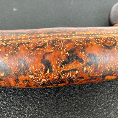 Carved Native American Gourd Art Musical Instrument