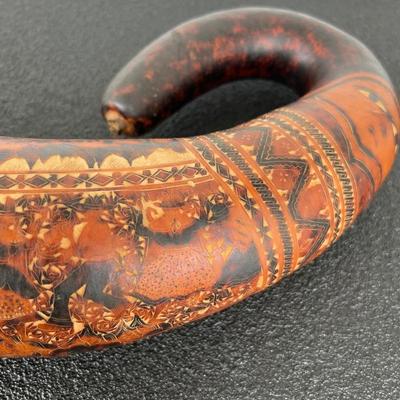 Carved Native American Gourd Art Musical Instrument