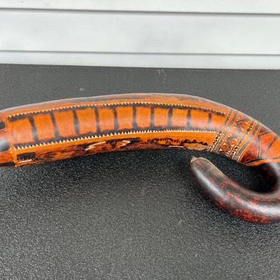 Carved Native American Gourd Art Musical Instrument