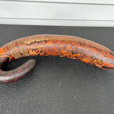 Carved Native American Gourd Art Musical Instrument
