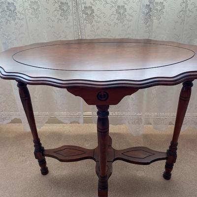 Vintage oval walnut table