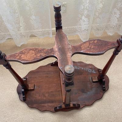 Vintage oval walnut table