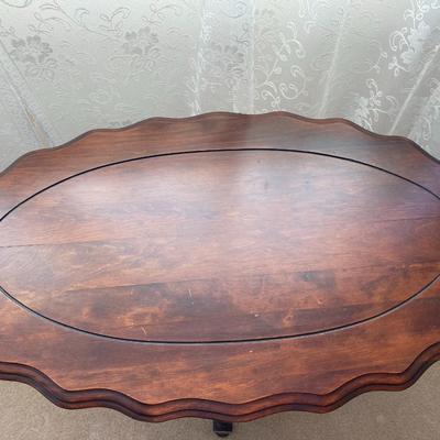 Vintage oval walnut table