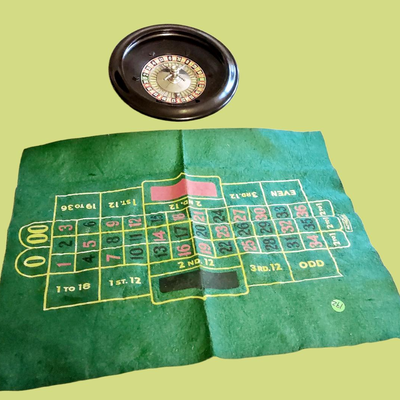 Roulette Wheel, Ball & American Betting Layout