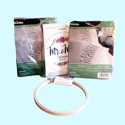 3 Crosstitch Kits & Small Hoop