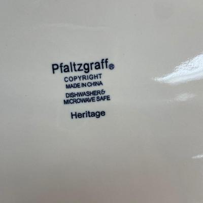 Set of 4 Pfaltzgraff Heritage White Oblong Octagon Plates