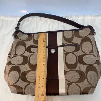 Coach Classic Pattern Handbag Purse with Dust Cover Storage Bag