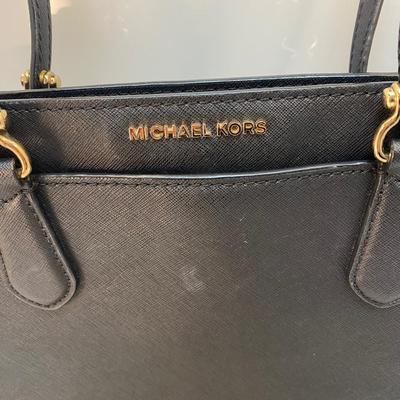 Black Michael Kors Handbag Purse with Gold Hardware Accents Dust Protection Storage Bad