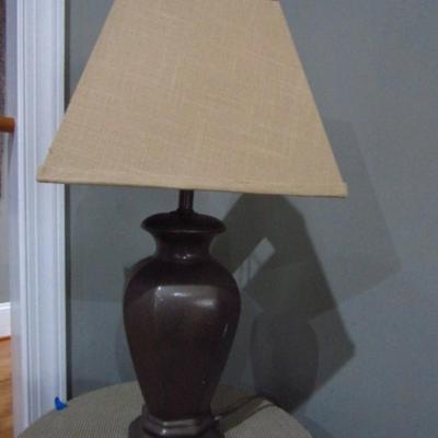 Painted Ceramic Table Top Accent Lamp with Shade