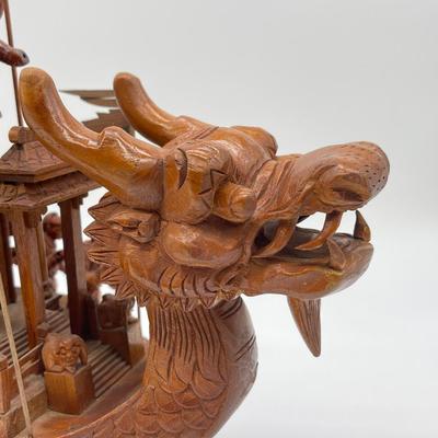 HandCarved Wood Oriental Ship ~ *Read Details
