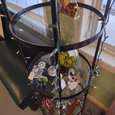 Multi-Tiered Round Wrought Metal Display Stand (No Contents)