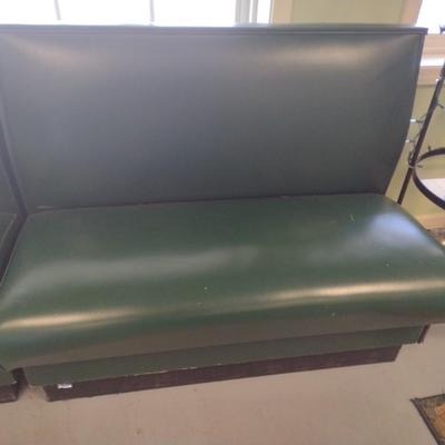 Vinyl Covered Restaurant Booth Bench Seat Choice A