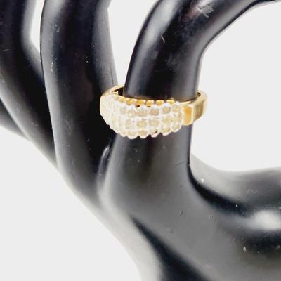 BEAUTIFUL 18K GE GOLD RING SIZE 7.75