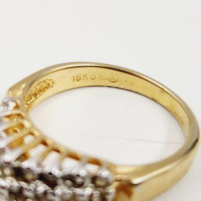 BEAUTIFUL 18K GE GOLD RING SIZE 7.75