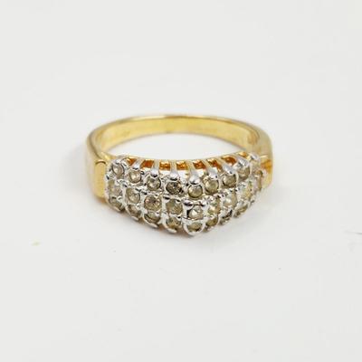 BEAUTIFUL 18K GE GOLD RING SIZE 7.75