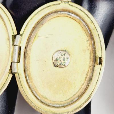 ANTIQUE 12K GOLD FILLED ETCHED LOCKET