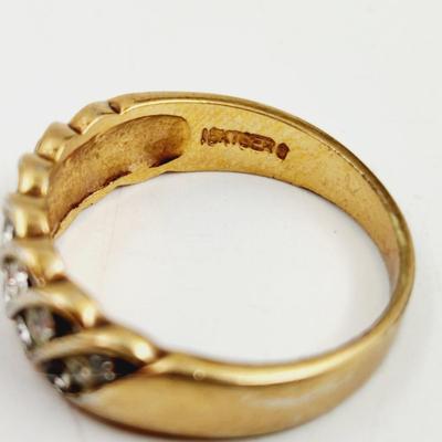 BEAUTIFUL 18KT GP NATURAL STONE RING SIZE 8