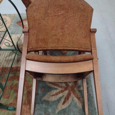 Pair of Wood Frame Upholstered Seat and Back Chairs