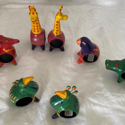 Vintage Bonomo Wood Animal Napkin Holders