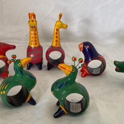 Vintage Bonomo Wood Animal Napkin Holders