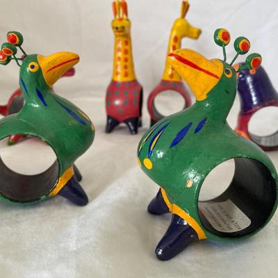 Vintage Bonomo Wood Animal Napkin Holders