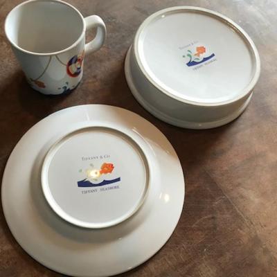 Tiffany & Company baby seaside bowl, plate and cup set