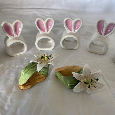 Rabbit and Flower Napkin Holders
