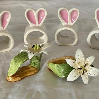 Rabbit and Flower Napkin Holders
