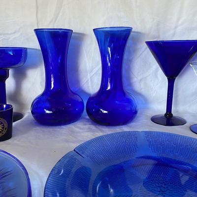 The Cobalt Blue Glassware Lot
