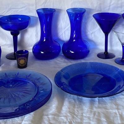 The Cobalt Blue Glassware Lot
