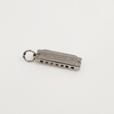 P&B STERLING HARMONICA CHARM