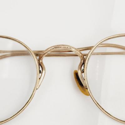 ANTIQUE 12K GF ROUND ENDED EYE GLASSES
