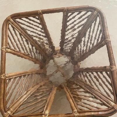 Retro rattan coffee table