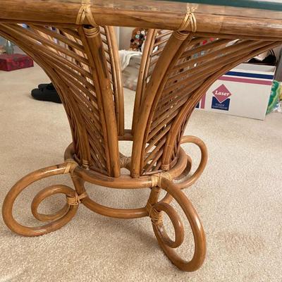 Retro rattan coffee table