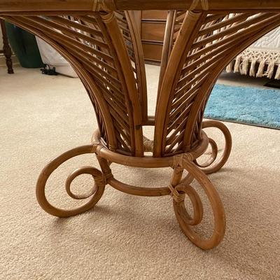 Retro rattan coffee table