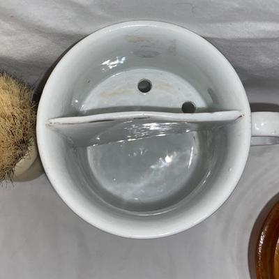 Vintage Bath/Shaving Items with Display Cases