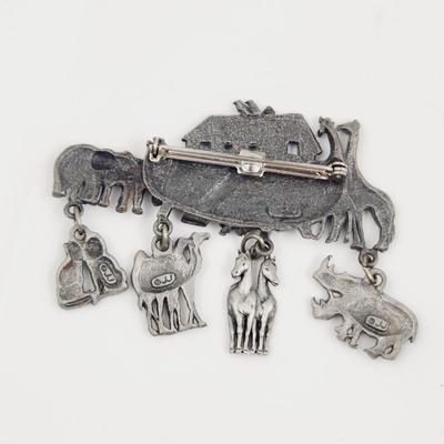 FANTASTIC JJ PEWTER NOAHS ARK PIN
