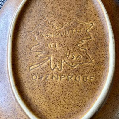 Vintage Set of Stoneware Oven Proof Dishes and Serving by Monmouth USA