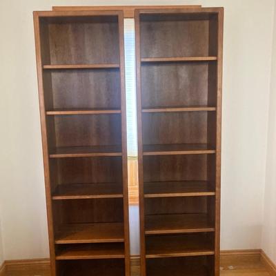 Pair of tall bookcases
