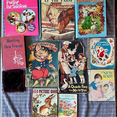 Lot of Antique and Vintage Children's Books
