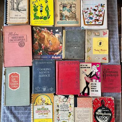 Large Lot of Antique Vintage and Modern Cookbooks, House Keeping, DIY and Children's Cookbooks