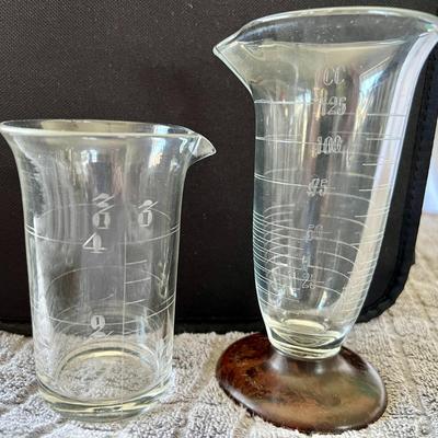 Antique Scientific Measuring Beakers from the Late 1800's