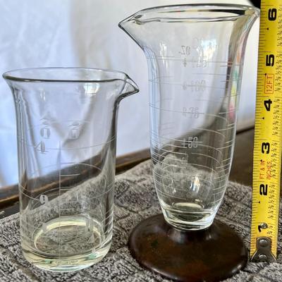 Antique Scientific Measuring Beakers from the Late 1800's