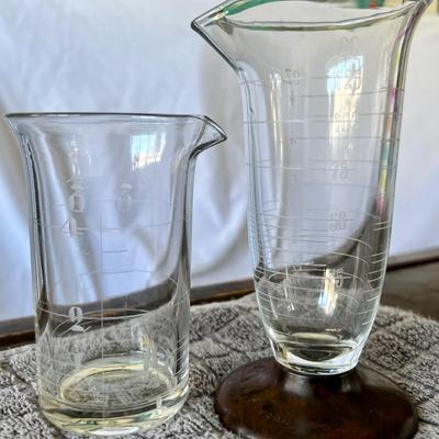 Antique Scientific Measuring Beakers from the Late 1800's