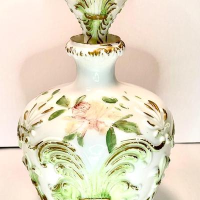 Beautiful Victorian Milk Glass Vanity Bottle