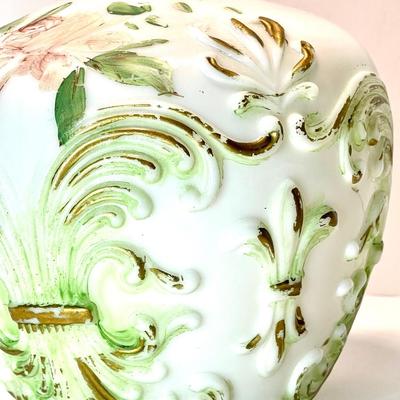 Beautiful Victorian Milk Glass Vanity Bottle